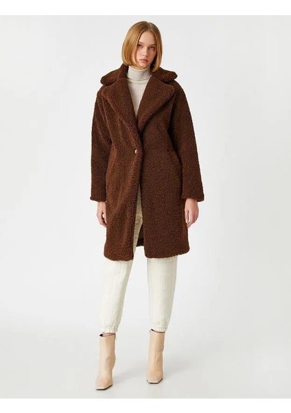 Kadın Uzun Peluş Kaban