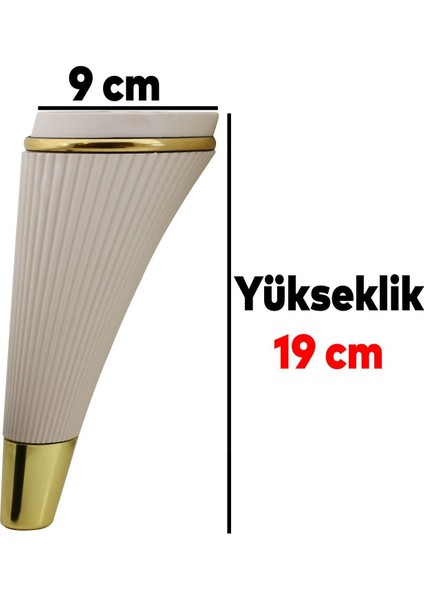 Iron 6'lı Set Mobilya Tv Ünitesi Çekyat Koltuk Kanepe Destek Ayağı 19 Cm Aytaşı Ayakları M8 Civatalı