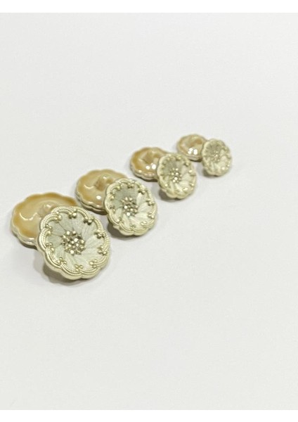Italyan Model Hırka Yelek Düğmesi Takımı 6'lı Set Gold 1,5 cm