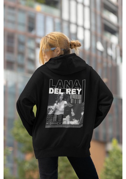 Lana Del Rey Sırt Baskılı Kapüşonlu Sweatshirt, Unisex Oversize Lana Del Rey Baskılı Hoodie modelleri