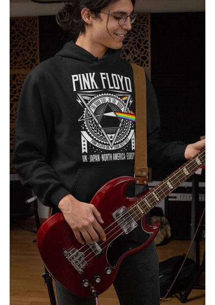 Pink Floyd Baskılı Kapüşonlu Sweatshirt, Unisex Oversize Rock Metal Baskılı Hoodie modelleri
