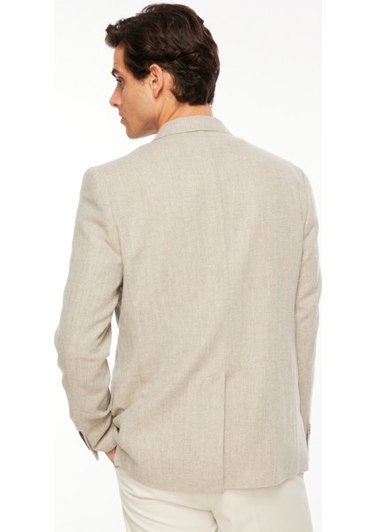 Slim Fit Bej Erkek Düz Ceket F3WM-CKT174 indirimleri