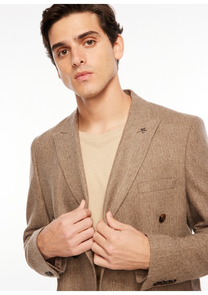Basic Kahve Erkek Düz Ceket F3WMCKT182 fırsatları