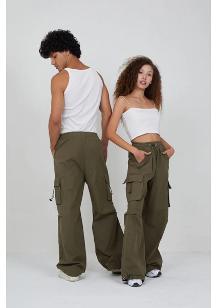 Y2K Harajuku Unisex Baggy Tactical Kargo Paraşüt Pantolon