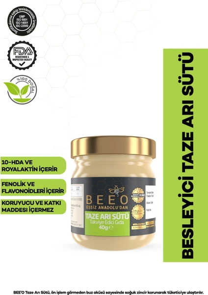 Bee' o  Taze Arı Sütü 40 gr