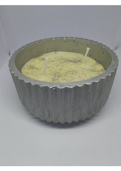 Dekoratif Beton Saksıda Mum