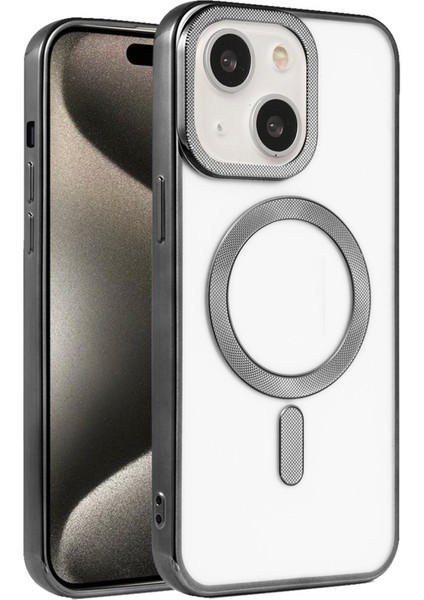 Apple iPhone 15 Kılıf Pütür Dizayn Magsafe Şeffaf Krns Case