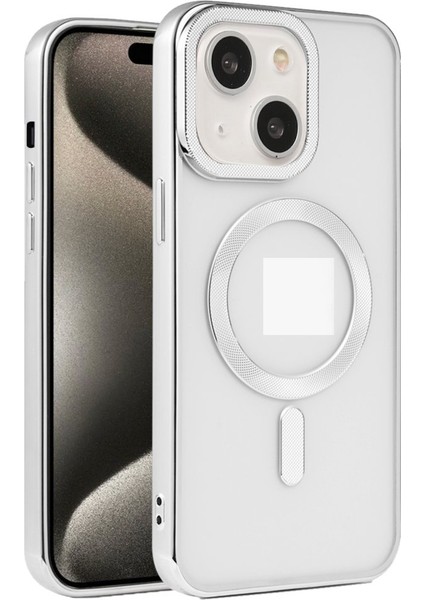 Apple iPhone 15 Kılıf Pütür Dizayn Magsafe Şeffaf Krns Case