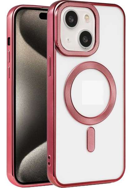 Apple iPhone 15 Kılıf Pütür Dizayn Magsafe Şeffaf Krns Case