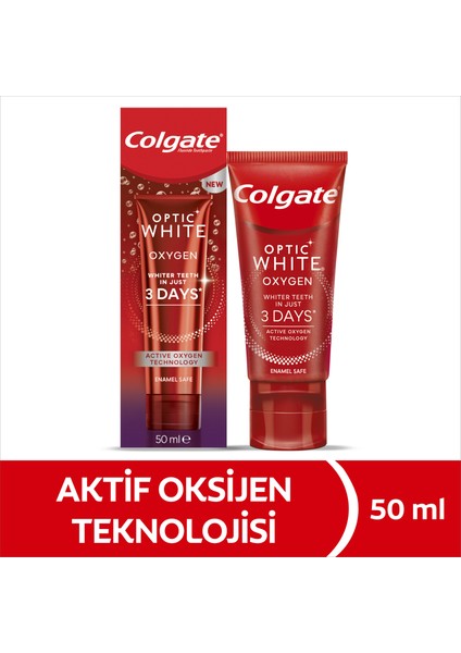 Optic White Oxygen Aktif Oksijen Teknolojisi Diş Macunu 50 ml