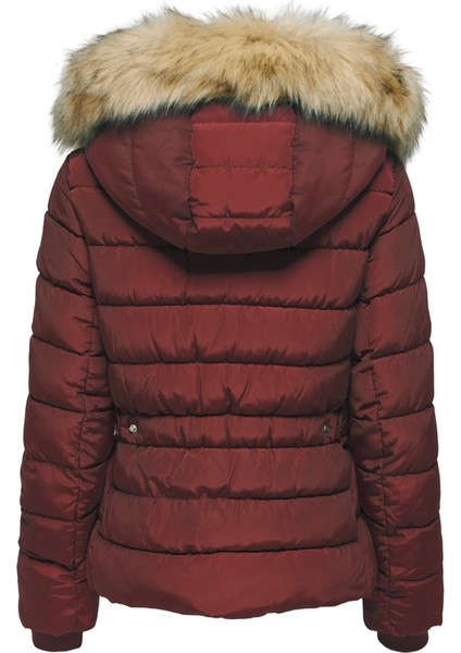 Kapüşonlu Bordo Kadın Mont 15304767 fiyatları