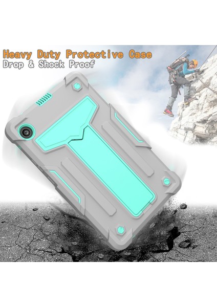 For Huawei Matepad T8 T-Shaped Bracket Contrast Color Shockproof Pc + Silicone Protective Case (Yurt Dışından)