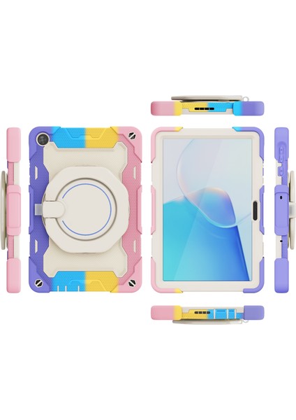 For Huawei Matepad T 10S / T10 Armor Contrast Color Silicone + Pc Tablet Case (Yurt Dışından)