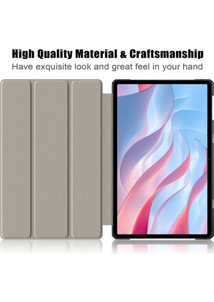 Coloured Drawing 3-Fold Holder Leather Tablet Case For Honor Pad X9 / X8 Pro 11.5 (Yurt Dışından)