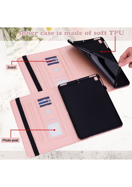 Huawei Matepad 11 2021 Ağacı ve Geyik Desen Pres Edilen Baskı Yatay Çevirme Pu Deri Kılıf Tutucu ve Kart Yuvaları ile (Yurt Dışından)