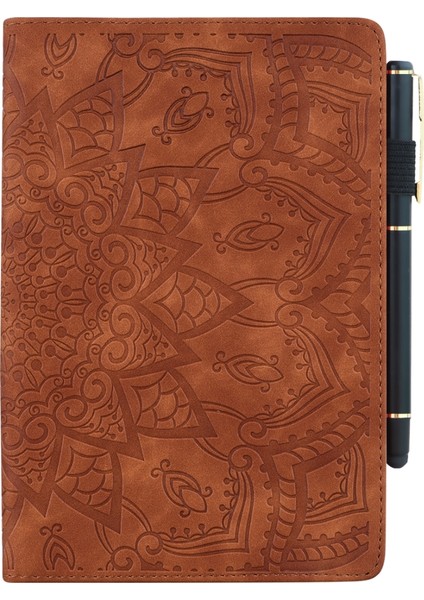 For Huawei Matepad 10.4 Calf Pattern Double Folding Design Embossed Leather Case With Holder & Card Slots & Pen Slot & Astic Band (Yurt Dışından)