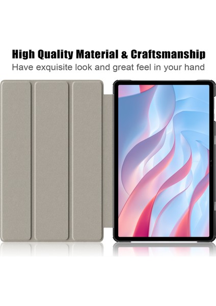 Custer Pure Color 3-Fold Holder Leather Tablet Case For Honor Pad X9 / X8 Pro 11.5 (Yurt Dışından)