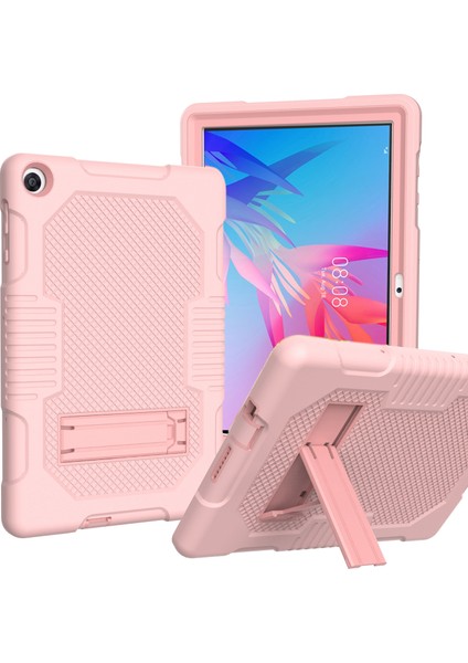 For Huawei Matepad T10 Contrast Color Robot Shockproof Silicone + Pc Protective Case With Holder (Yurt Dışından)