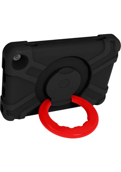 For Fire Hd8 Pc + Silicone Shockproof Combination Case With 360 Degree Rotating Holder & Handle (Yurt Dışından)