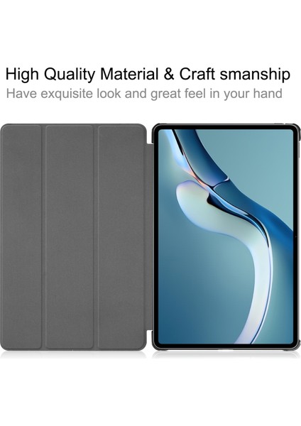 Huawei Matepad Pro 12.6 2021 Custer Boyalı Pu Deri Kılıf Uyku / Uyandırma Fonksiyonu ve 3 Katlı Tutucu (Yurt Dışından) fiyatları