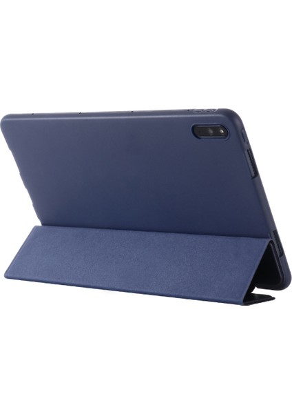 For Huawei Matepad 10.4 Gebeı Shockproof Horizontal Flip Leather Case With Three-Folding Holder(Blue) (Yurt Dışından)