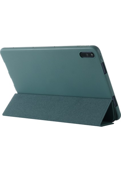 For Huawei Matepad 10.4 Gebeı Shockproof Horizontal Flip Leather Case With Three-Folding Holder(Blue) (Yurt Dışından)