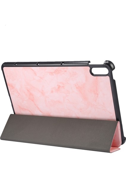 Marble Texture Pattern Horizontal Flip Leather Case, With Three-Folding Holder & Sleep / Wake-Up Function For Huawei Matepad 10.4 Inch (2020) (Yurt Dışından)