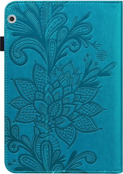 For Huawei Mediapad T3 10 Lace Flower Embossing Pattern Horizontal Flip Leather Case With Holder & Card Slots & Wallet & Photo Frame (Yurt Dışından)