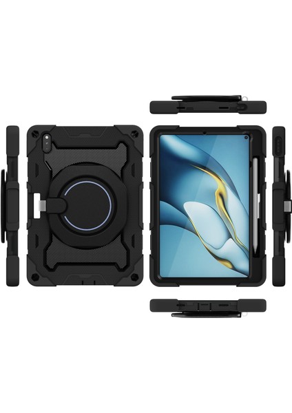 For Huawei Matepad Pro 10.8 Armor Contrast Color Silicone + Pc Tablet Case (Yurt Dışından)