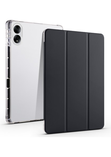 For Honor Magicpad 13 Inch 3-Folding Transparent Tpu Smart Leather Tablet Case (Yurt Dışından)