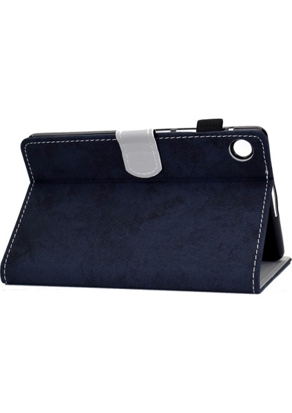 Huawei Matepad T8 Mermer Stil Bez Dokusu Tablet Pc Koruyucu Deri Kılıf Braketi ve Kart Yuvası ve Kalem Yuvası ve Anti Skid Strip (Yurt Dışından)