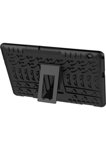 Huawei Mediapad Için T5 Lastik Doku Darbeye Dayanıklı Tpu + Pc Koruyucu Kılıf Tutucu (Yurt Dışından)
