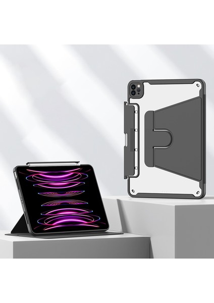 For Huawei Matepad Pro 12.6 Detachable Rotating Leather Tablet Case (Yurt Dışından)