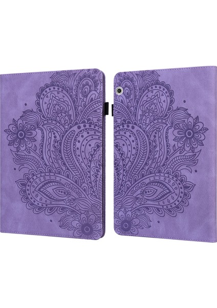 For Huawei Mediapad T3 10 Peacock Embossed Pattern Tpu + Pu Leather Tablet Case(Rose Gold) (Yurt Dışından)