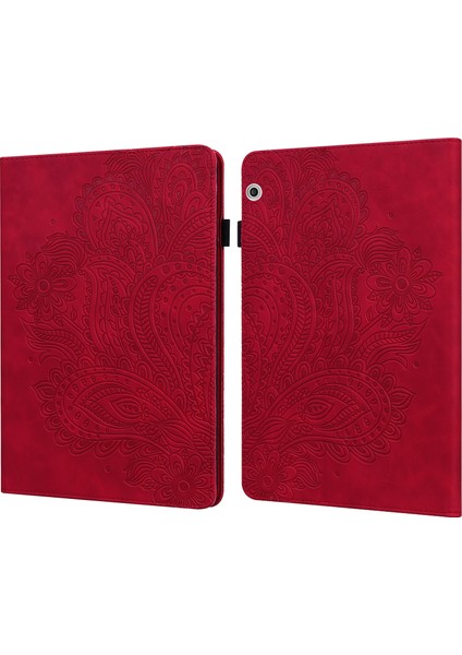 For Huawei Mediapad T3 10 Peacock Embossed Pattern Tpu + Pu Leather Tablet Case(Rose Gold) (Yurt Dışından)