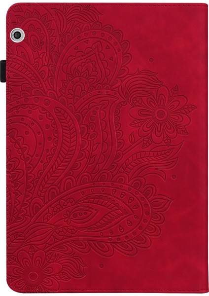 For Huawei Mediapad T3 10 Peacock Embossed Pattern Tpu + Pu Leather Tablet Case(Rose Gold) (Yurt Dışından)