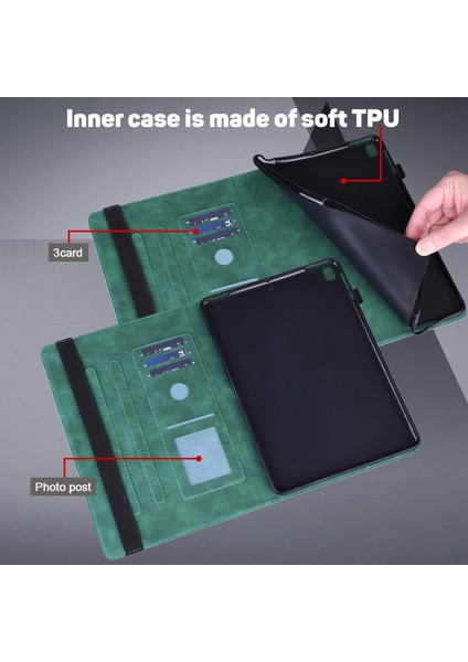 For Huawei Mediapad T3 10 Peacock Embossed Pattern Tpu + Pu Leather Tablet Case(Rose Gold) (Yurt Dışından)