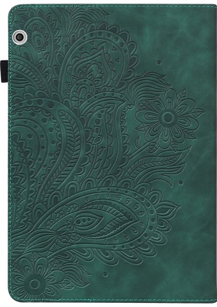 For Huawei Mediapad T3 10 Peacock Embossed Pattern Tpu + Pu Leather Tablet Case(Rose Gold) (Yurt Dışından)