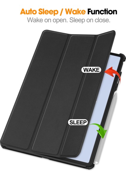 For Huawei Matepad Air Custer Pure Color 3-Fold Holder Smart Leather Tablet Case (Yurt Dışından)