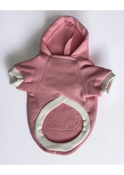 Pinky Pink Kedi Kapşonlu Sweatshirt, Hoodie Kedi Kazağı, Kedi Kıyafeti