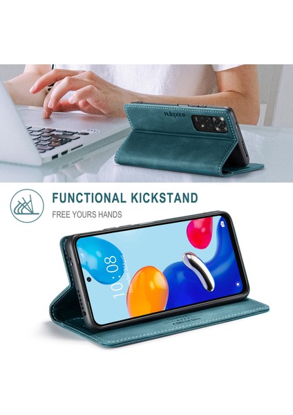 Xiaomi Redmi Note 11 4g / Note 11S Için Vinil Deri Kapak Flip Cüzdan Standı Telefon Kılıfı (Yurt Dışından)