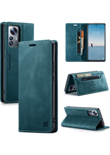 Xiaomi 12 Lite Için Vinil Deri Kapak Flip Cüzdan Standı Telefon Kılıfı (Yurt Dışından)