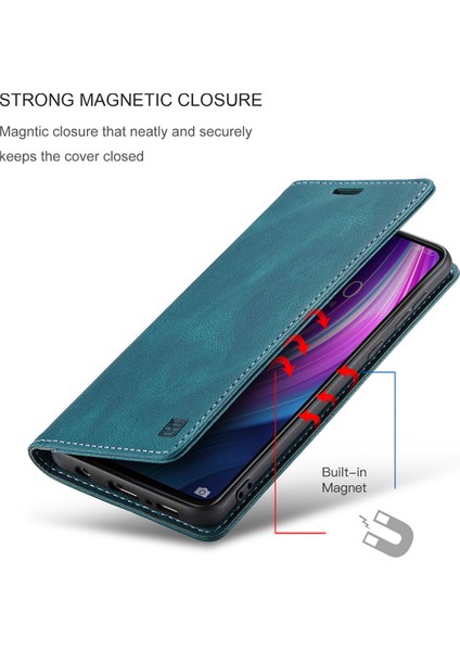 Xiaomi Redmi Note 8 Pro Için Vinil Deri Kapak Flip Cüzdan Standı Telefon Kılıfı (Yurt Dışından)