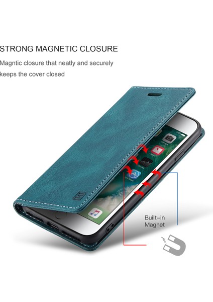 iPhone 7 Plus / 8 Plus Için Vinil Deri Kapak Flip Cüzdan Standı Telefon Kılıfı (Yurt Dışından) fiyatları
