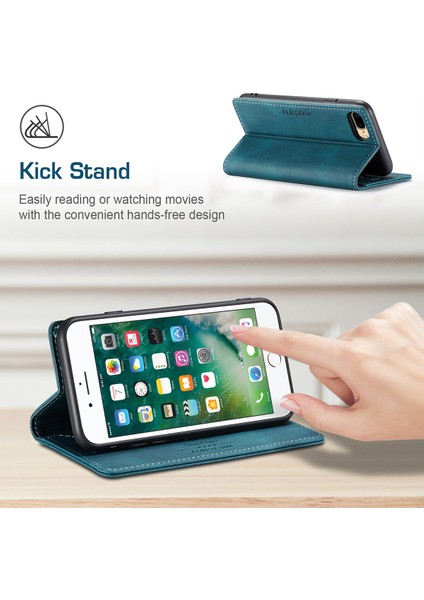 iPhone 7 Plus / 8 Plus Için Vinil Deri Kapak Flip Cüzdan Standı Telefon Kılıfı (Yurt Dışından) modelleri