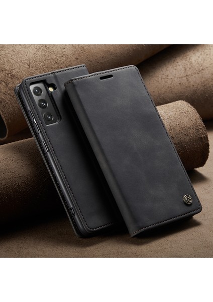 Samsung Galaxy S22 Plus 5g Için Retro Pu Deri Cüzdan Flip Standlı Telefon Kılıfı (Yurt Dışından)