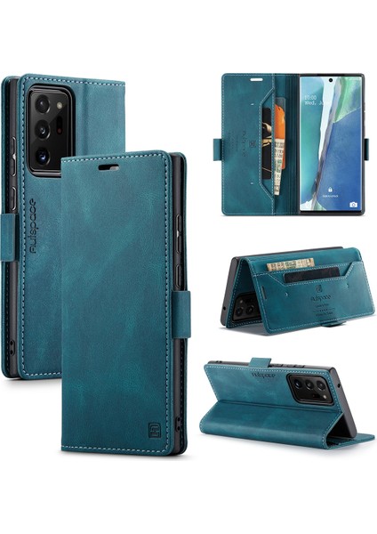Samsung Galaxy Note 20 Ultra Için Vinil Deri Kapak Flip Cüzdan Standı Telefon Kılıfı (Yurt Dışından)