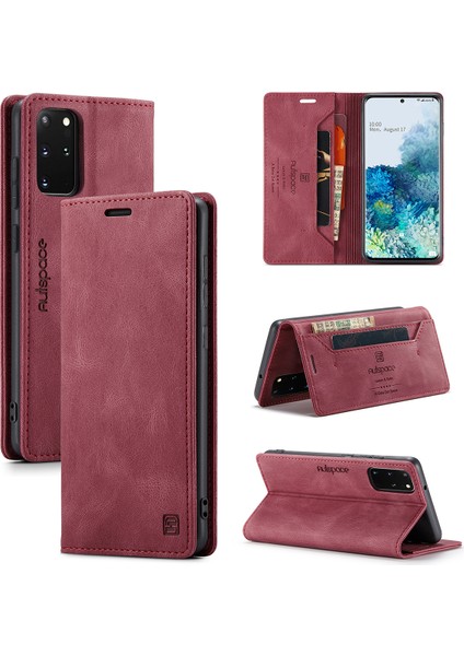 Samsung Galaxy S20 Plus Için Vinil Deri Kapak Flip Cüzdan Standı Telefon Kılıfı (Yurt Dışından)