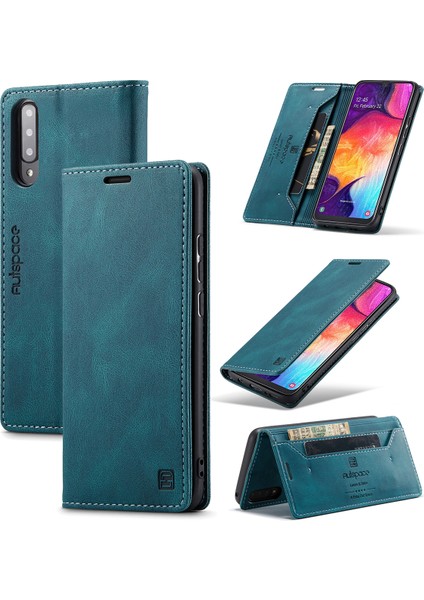 Samsung Galaxy A50 / A50S / A30S Için Vinil Deri Kapak Flip Cüzdan Standı Telefon Kılıfı (Yurt Dışından)