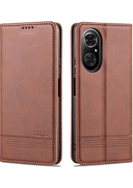 Honor 50 Se Için Vintage Deri Cüzdan Standı Telefon Kılıfı (Yurt Dışından)